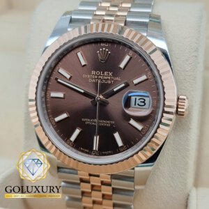 רולקס דייטג'סט משולב רוז גולד שוקולד דגם 126331 ROLEX DATEJUST TWOTONE ROSE CHOCOLATE